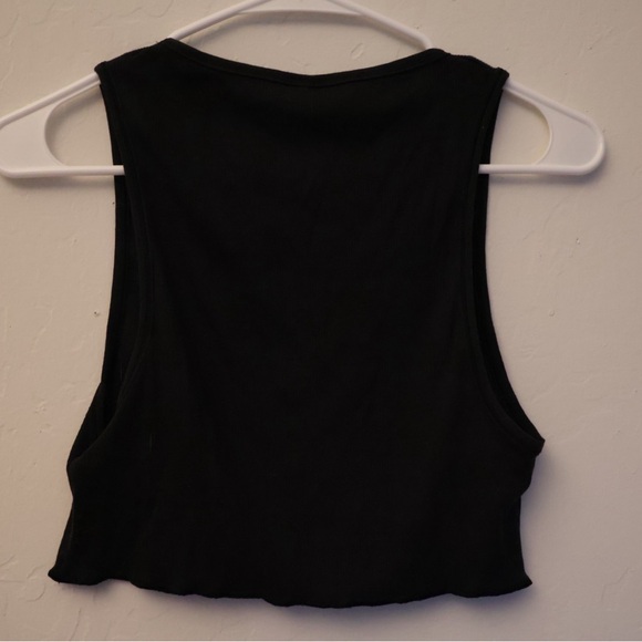 SKIMS Black Ribbed Sleeveless Crop Tank Top - Picture 3 of 3